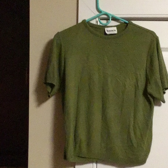 Ladies Olive Green Sweater Set - Picture 3 of 4